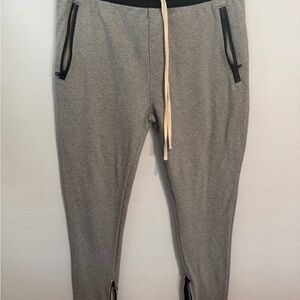 Fear of God Gray Men's Jogger Pants with Zip Pockets & ankles size L